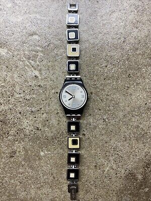 swatch chessboard lb160g 2002 standard ladies 25mm stainless steel 134982762559