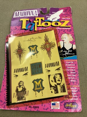 Vintage Madonna Tattooz (Tattoo) ~1991 Sealed Package of Temporary Tattoos