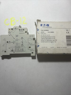 Eaton Moeller FAZ-XAM002 Auxiliary Contact, 4A, 250V, New