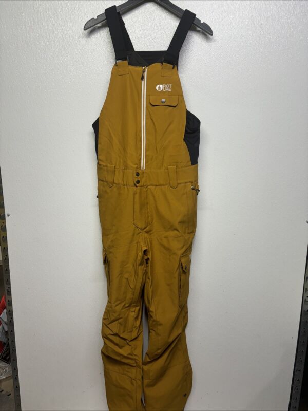 Picture Testy Ski Snowboard Winter Bib Brown Size Medium #6L2C