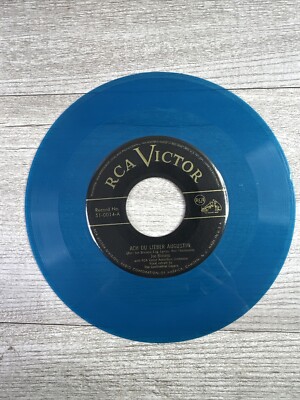 Joe Bivian RCA Victor 7'' Schnitzel Bank/Ach Du Lieber Augustin Blue Vinyl
