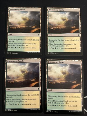 4x Blossoming Sands (231) Khans of Tarkir LP MTG Magic the Gathering x4 playset