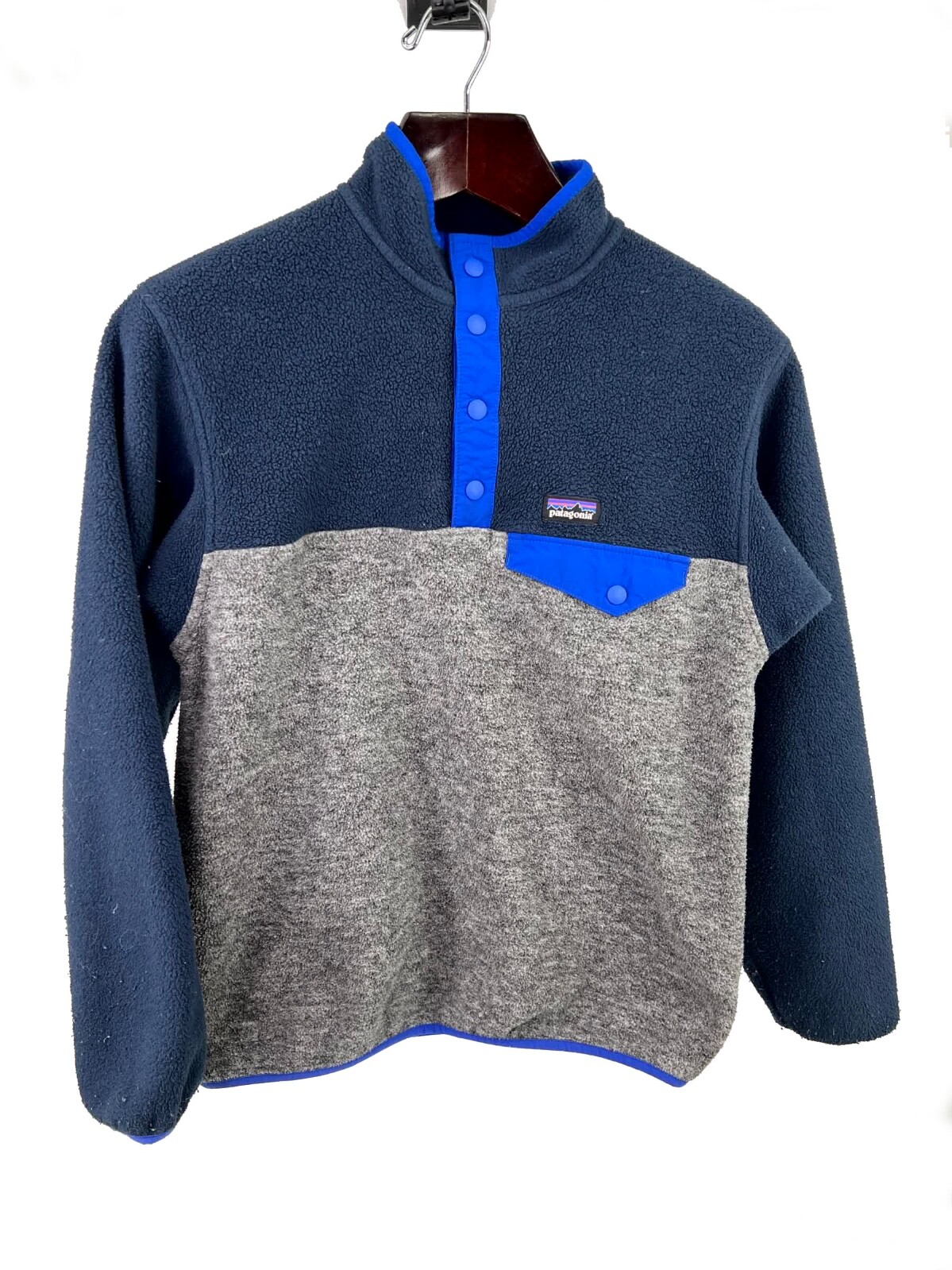 Patagonia Boys Size XL 14 Lightweight Synchilla Snap-T Aztec