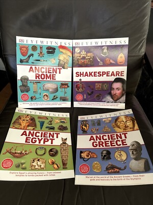 dk eyewitness books lot Of 4 Ancient Rome, Greece, Egypt, And Shakespeare
