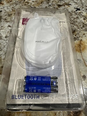 MACALLY SLIM BLUETOOTH OPTICAL MOUSE . New Open Box 
