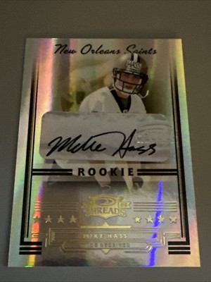 2006 Donruss Threads /999 Mike Hass #273 Rookie Auto RC New Orleans Saints, NFL