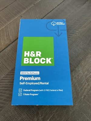 H&R Block Tax Software Premium 2024 PC/Mac [Boxed Key Card] | 8227