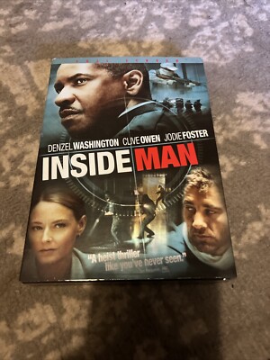 Inside Man (DVD, 2006, Full Frame) New Sealed Denzel Washington, Jodie Foster