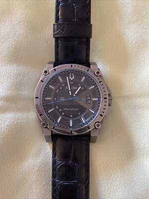 bulova precisionist 96b132 champlain charcoal titanium watch quartz 325319370731