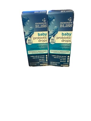 Two New Mommy's Bliss Baby Probiotic Drops Everyday Digestive Health-0.34 oz x 2