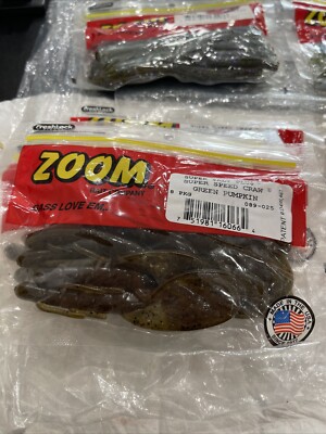 Zoom Bait Company SuperSalt Plus Super Speed Craw Green Pumpkin 8pkg 089-025 New