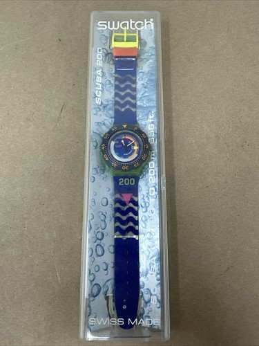 時計 Swatch Scuba 2000 1993 Funky Colorful Hippie Swiss Made Swatch Scuba 200 Watch