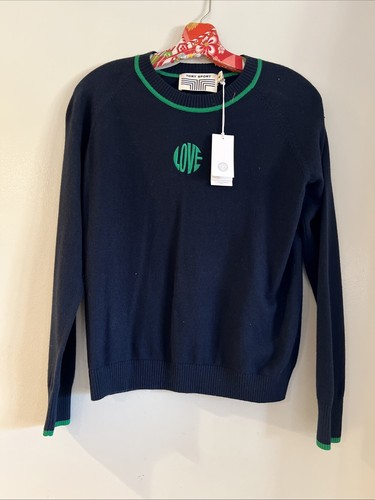 Кашемировый свитер Tory Burch Sport Performance Love с круглым вырезом горловины S