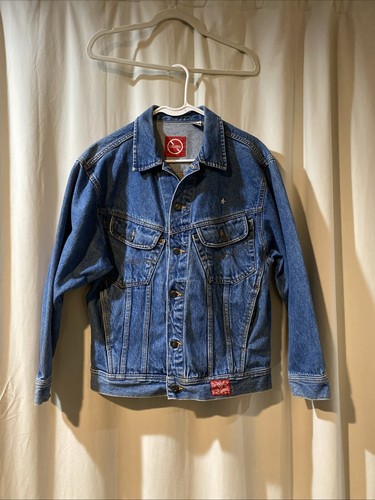VTG No Excuses 90s Denim Jean Jacket Sz M Western Retro