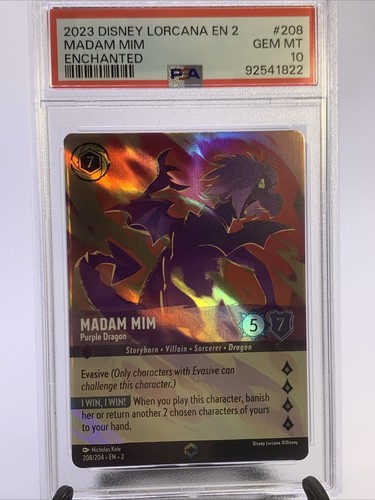 Lorcana Rise Of The Floodborn Madam Mim Enchanted Foil #208