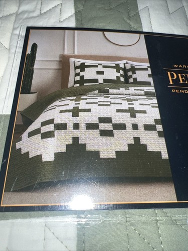 Pendleton Twin Quilt Set Painted Cove Sage Cotton New | eBay