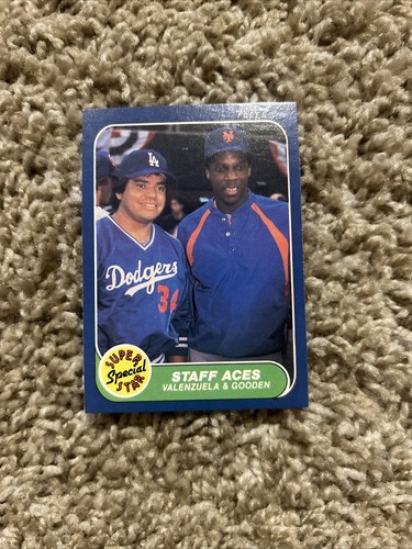 1986 Fleer #641 Staff Aces Dwight Gooden, Fernando