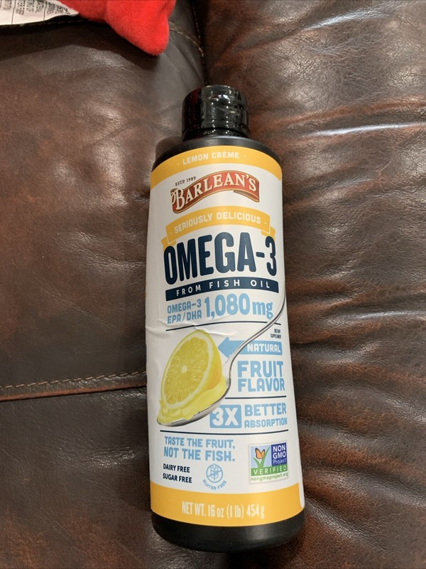 BARLEAN'S SERIOUSLY DELICIOUS OMEGA-3 160Z LIQUID LEMON CREME FLAVOR Read