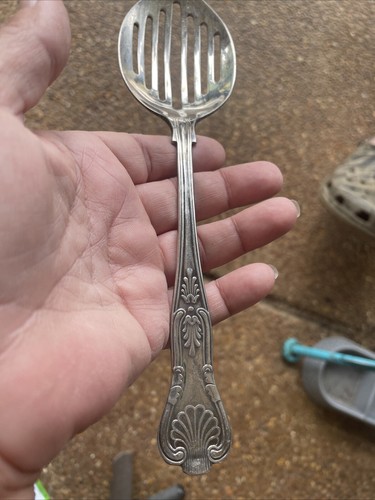 50〜60s silver spoon vintage バングル Vintage S~G England EPNS A1 Silver Plated Slotted Serving
