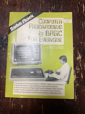 Vintage Computer Programming In Basic Book Radio Shack 
