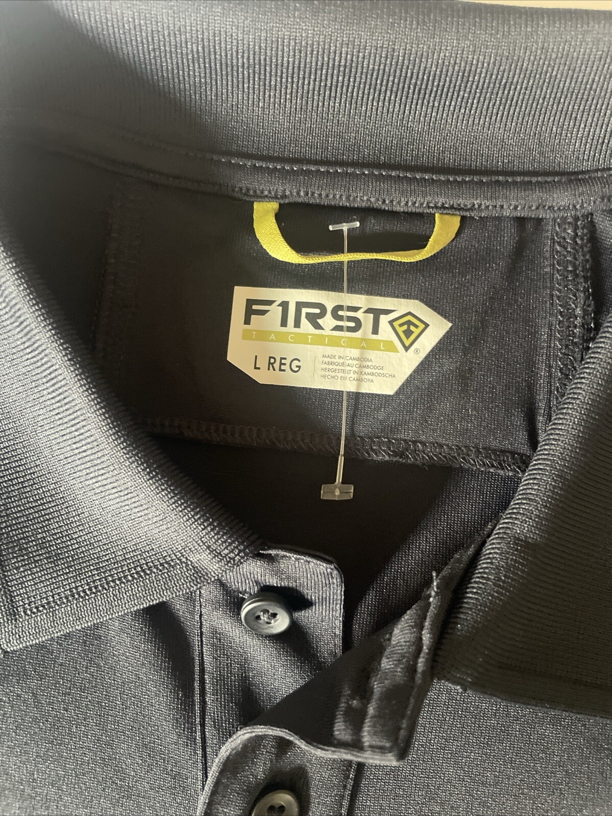 First Tactical Men's Performance Polo Long Sleeve Tactical Midnight Navy Golf