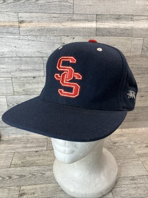 帽子 00s STUSSY 2tone wool CAP   7 1/2 Vtg Stussy Capz Hat Snapback USA S-Logo Skateboarding Rare