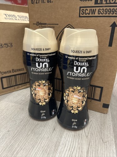 Downy Unstopables In-Wash Freshness And Scent Booster Beads GLOW 2 PACK 7.4Oz E.