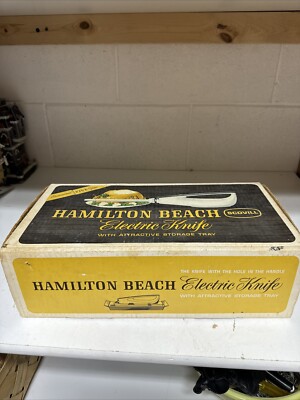 VTG Open Box Hamilton Beach Scovill Electric Knife w/Storage Tray Model 270T NOS