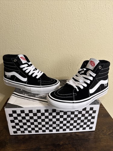 Vans Skate Sk8-Hi Black/White M 5.5 W 7.0 | eBay