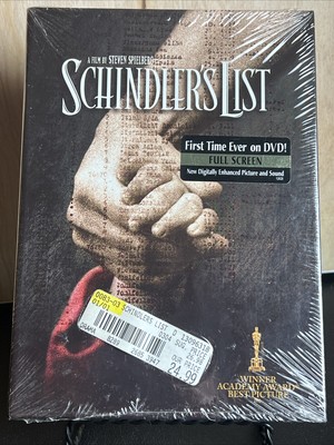   Schindlers List (DVD, 2004, Full Frame, Digipak Packaging Edition) New/Sealed