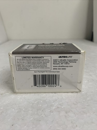 Ultralife 9 Volt Lithium Battery Contractor Pack 10 Batteries