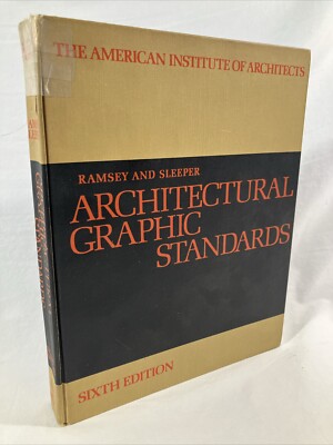 Architectural Graphic Standards Ramsey Sleeper Sixth Edition 1970 Hardcover