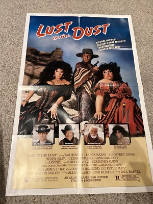 LUST IN THE DUST - Original Folded Movie Poster 1984 - Divine, Tab Hunter