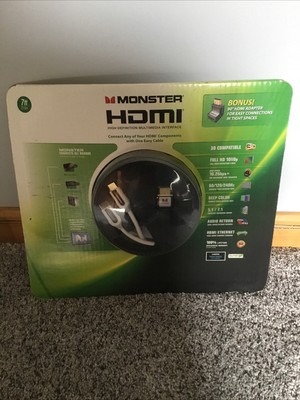 MONSTER HDMI High Definition Multimedia Interface w/ 90* Adapter