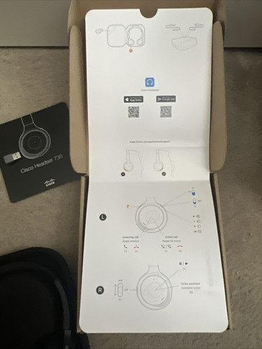 Cisco Headset 730, Wireless Dual On-Ear Bluetooth Headset - Black