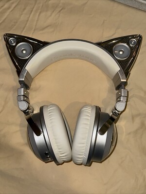 brookstone wireless cat ear headphones bluetooth w case 185797307940