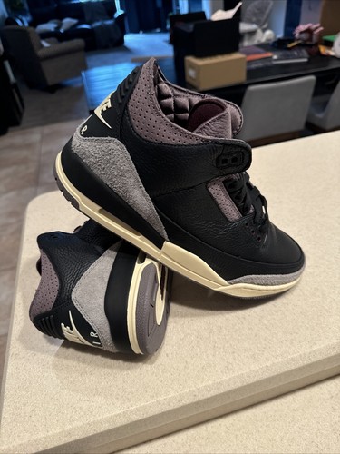 Pre-owned Jordan Size 12 - A Ma Maniére X Air  3 Retro While You Were Sleeping W In Black