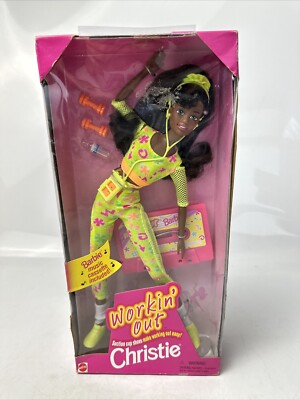 barbie workin out barbie doll 1996 mattel vintage flexible very clean blonde 225912422931
