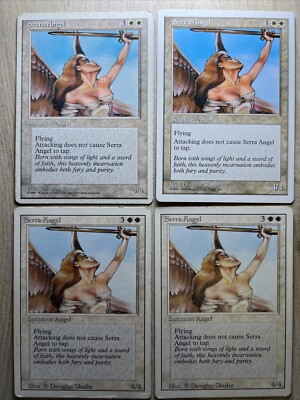 MTG Magic The Gathering - 4x Serra Angel - x2 Revised Edition 2x 4th Edition