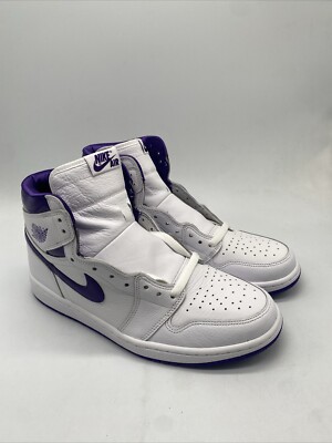 NIKE AIR JORDAN 1 RETRO HIGH COURT PURPLE WHITE CD0461-151 Women's Sizes 10-10.5