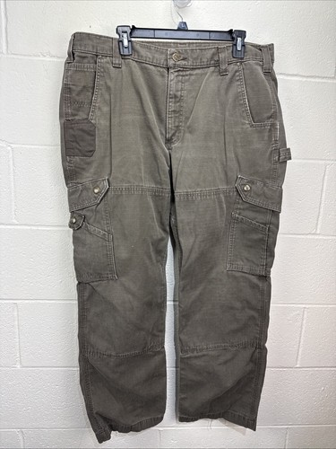 Carhartt ダンガリーパンツ 36 X 32 グレー Vintage Carhartt Light Gray Dungaree Fit Double Knee