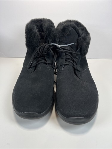 Skechers Womens On The Go Joy-Lush Boot Size 10 Black Suede