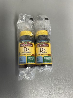 Nature Made Vitamin D3 5000 IU Ultra Strength Softgels - 2pk/360 Count Exp 10/25