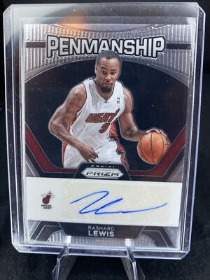 Rashard Lewis 2023-24 Prizm Penmanship Auto Miami Heat