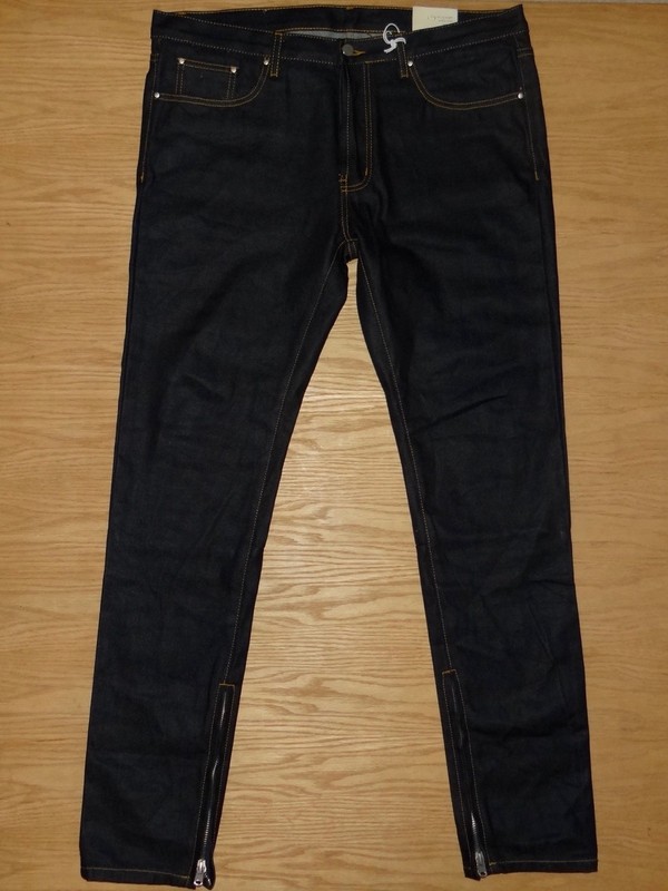 mens jeans with ankle zips