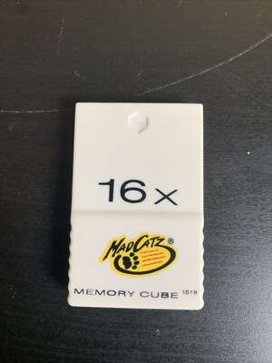 Nintendo Gamecube Memory Card 16x Memory Cube Mad Catz - TESTED
