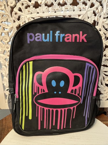 バッグ Lajaded london paul frank school bag Paul Frank Backpack Black PF Julius Monkey Print Logo