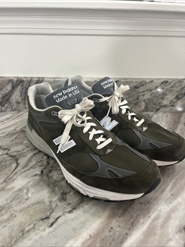 Sz 14 D New Balance 993 Military Green training Run shoes