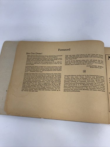 1932 How to Draw Art Instruction Book Alexander Murray Whitman Publishing