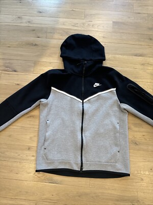 Nike grey white and black hoodie shop